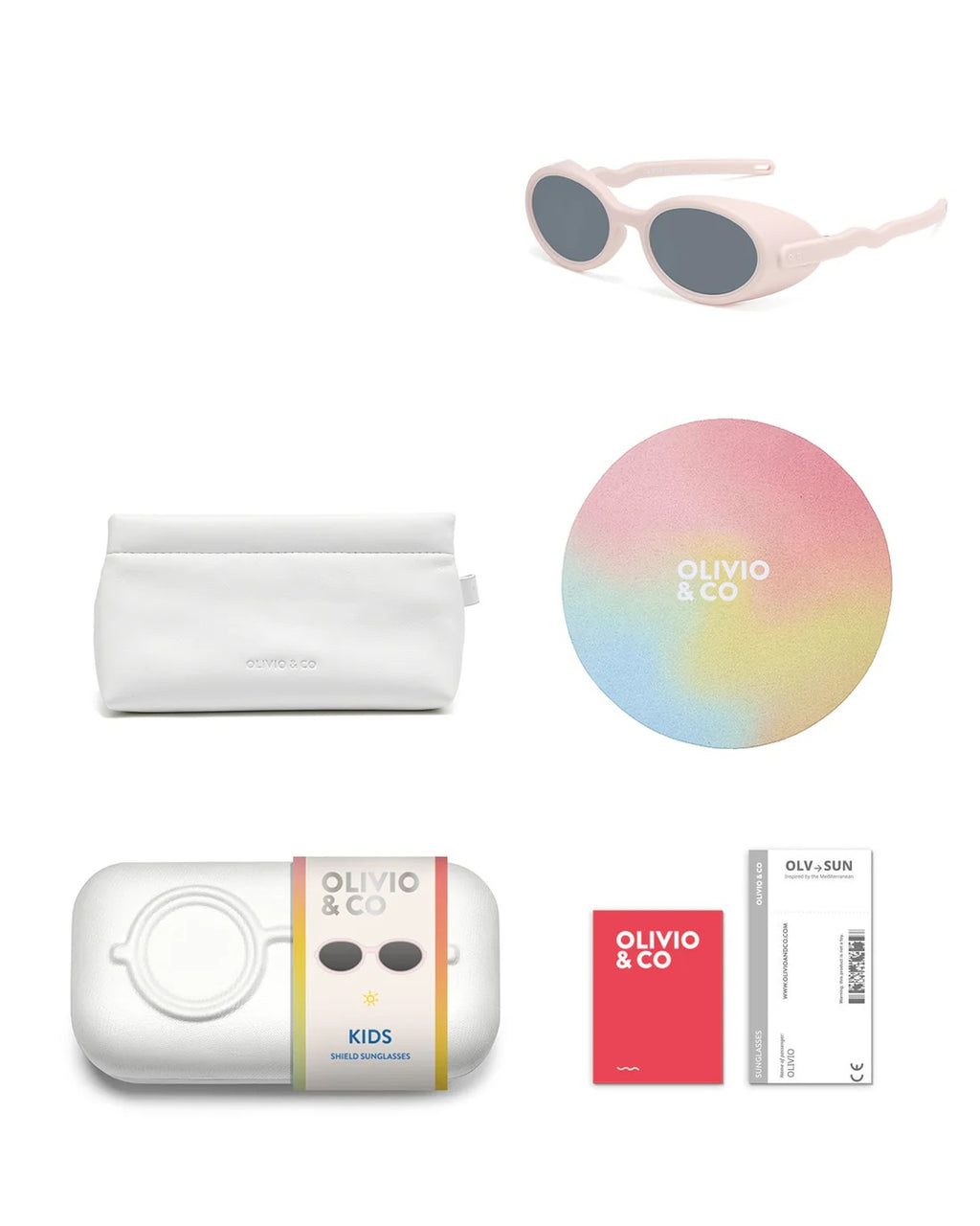 Olivio & Co JUNIOR Creative Shield Sunglasse - Coral Blush