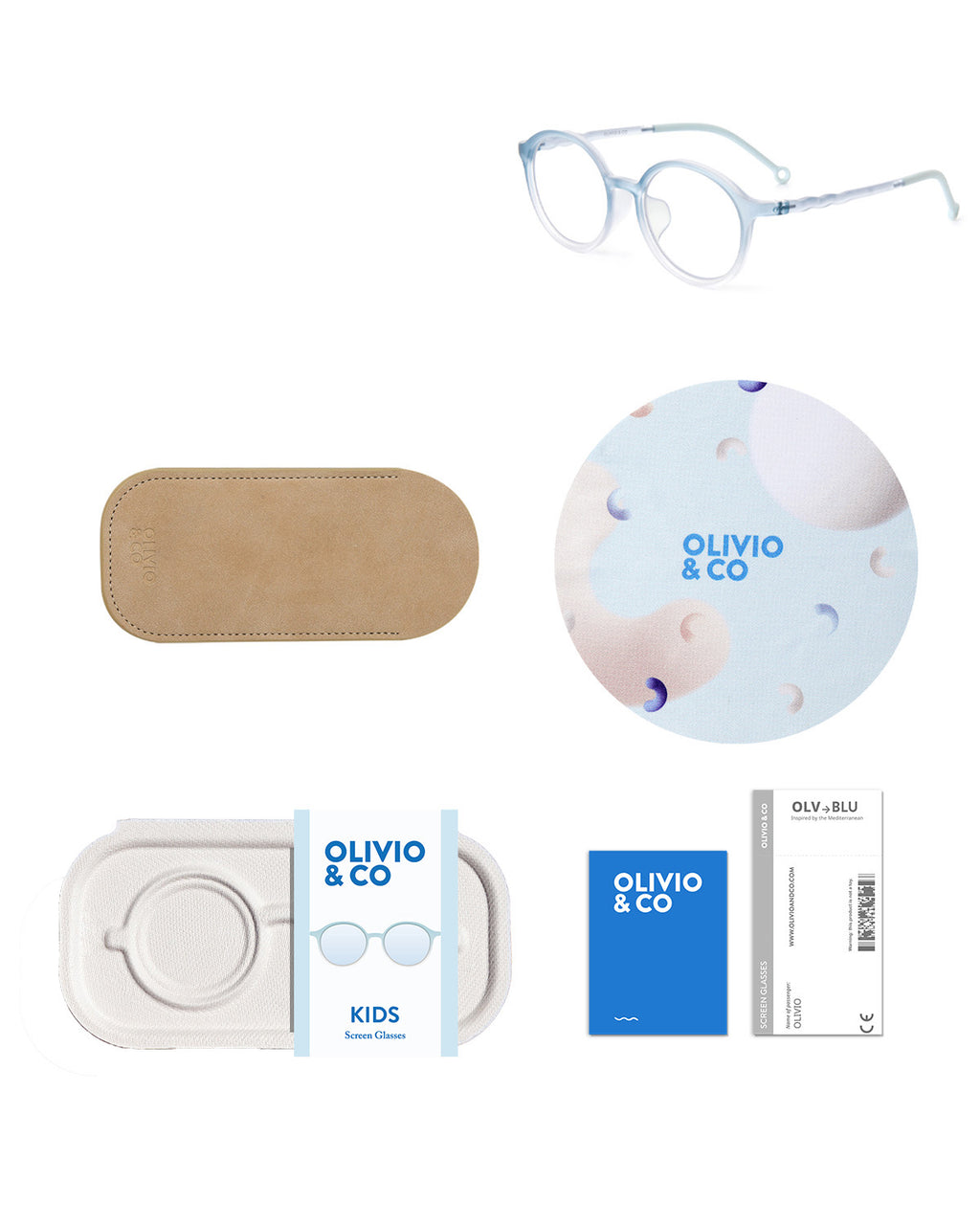 JUNIOR Oval Screen Glasses - Tranquil Blue