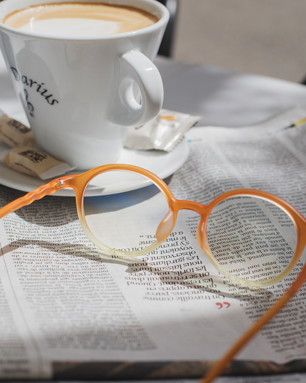 JUNIOR+ Oval Screen Glasses - Sunrise Orange