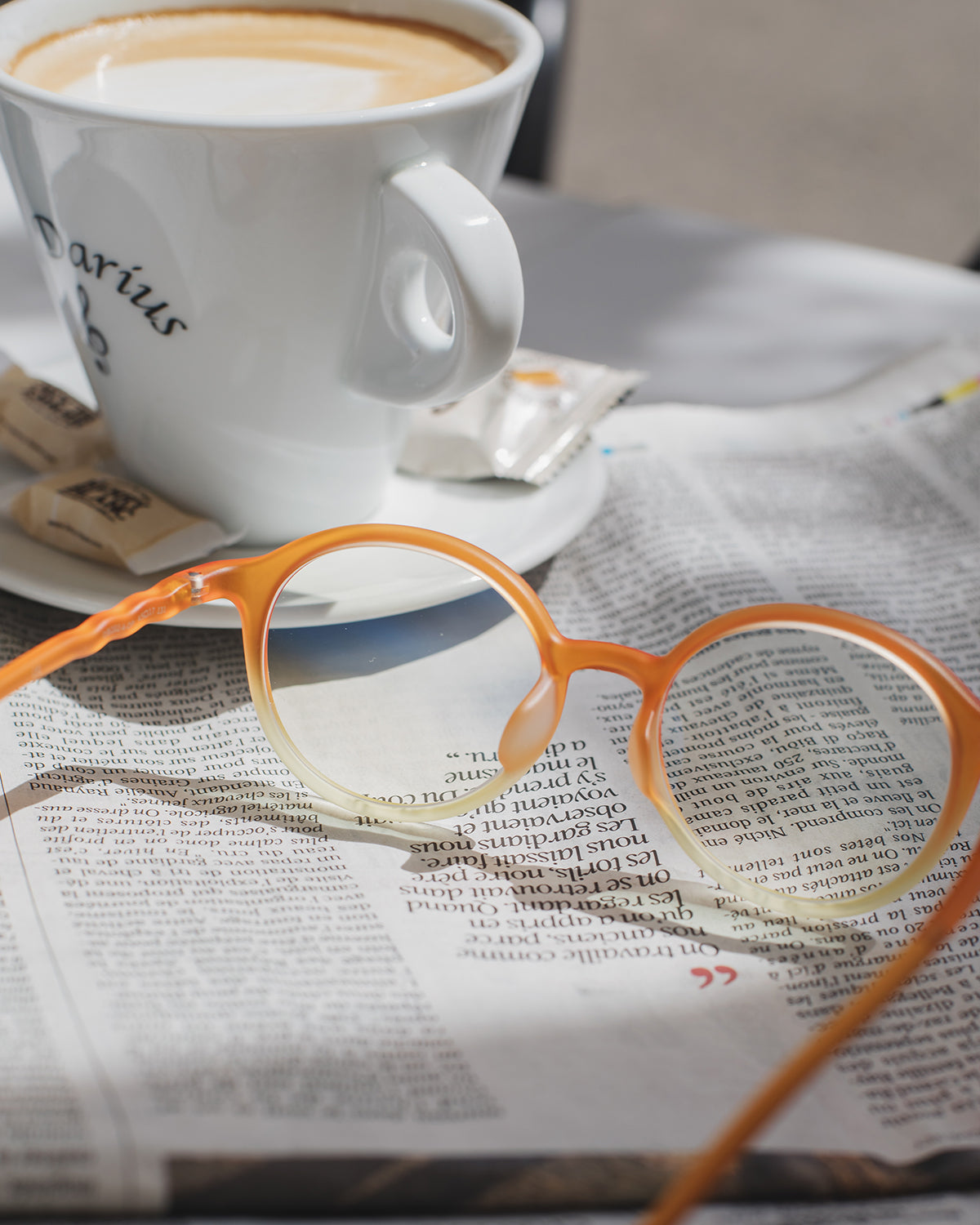 JUNIOR+ Oval Screen Glasses - Sunrise Orange