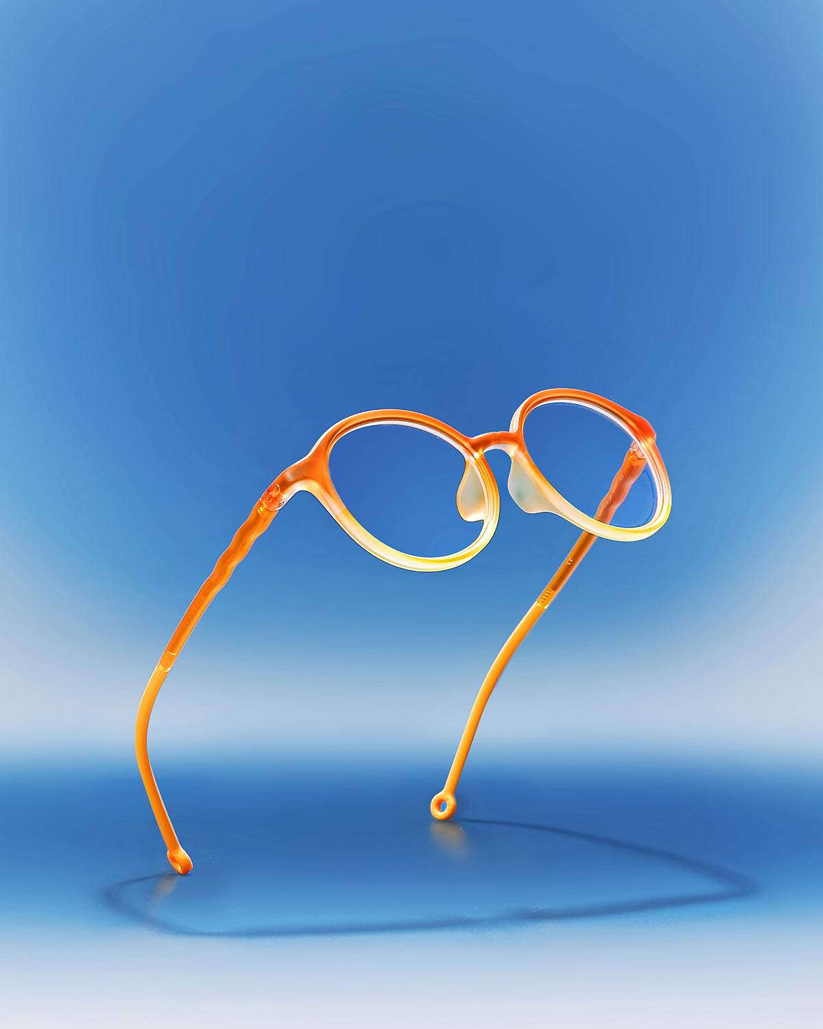 JUNIOR+ Oval Screen Glasses - Sunrise Orange