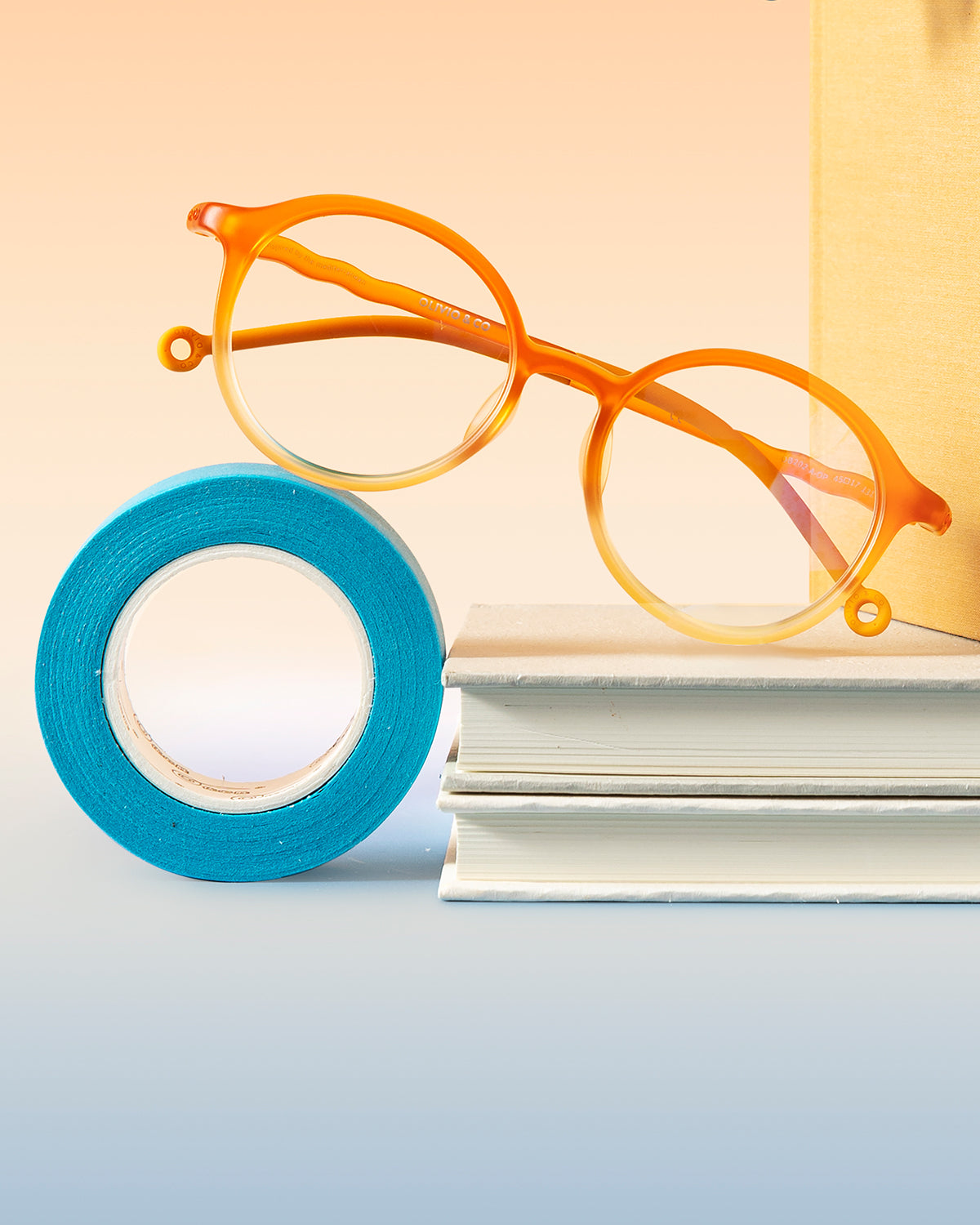 JUNIOR+ Oval Screen Glasses - Sunrise Orange