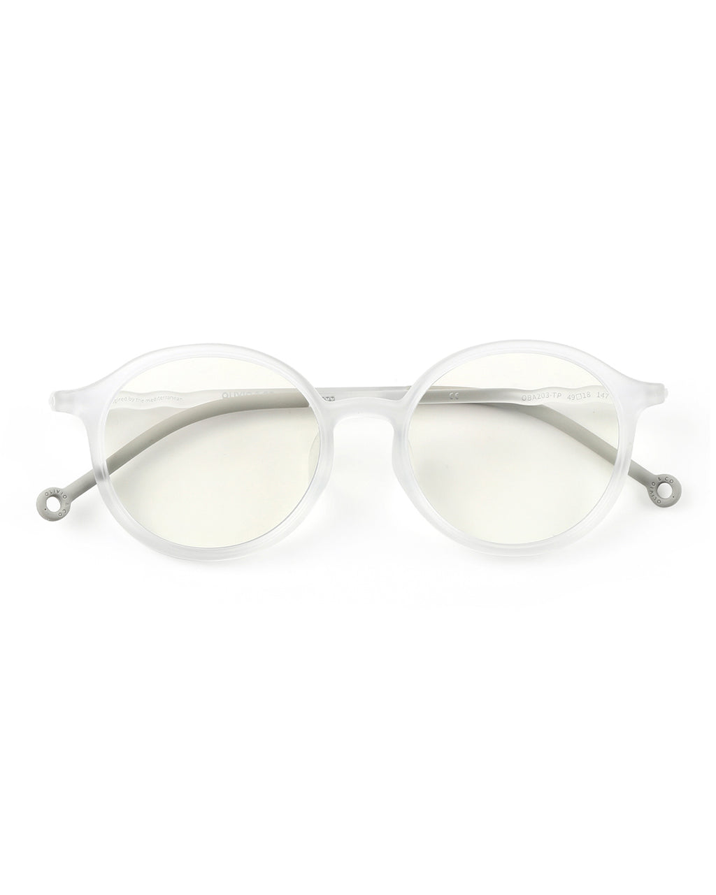 TEEN & ADULT Oval Screen Glasses - Foggy White