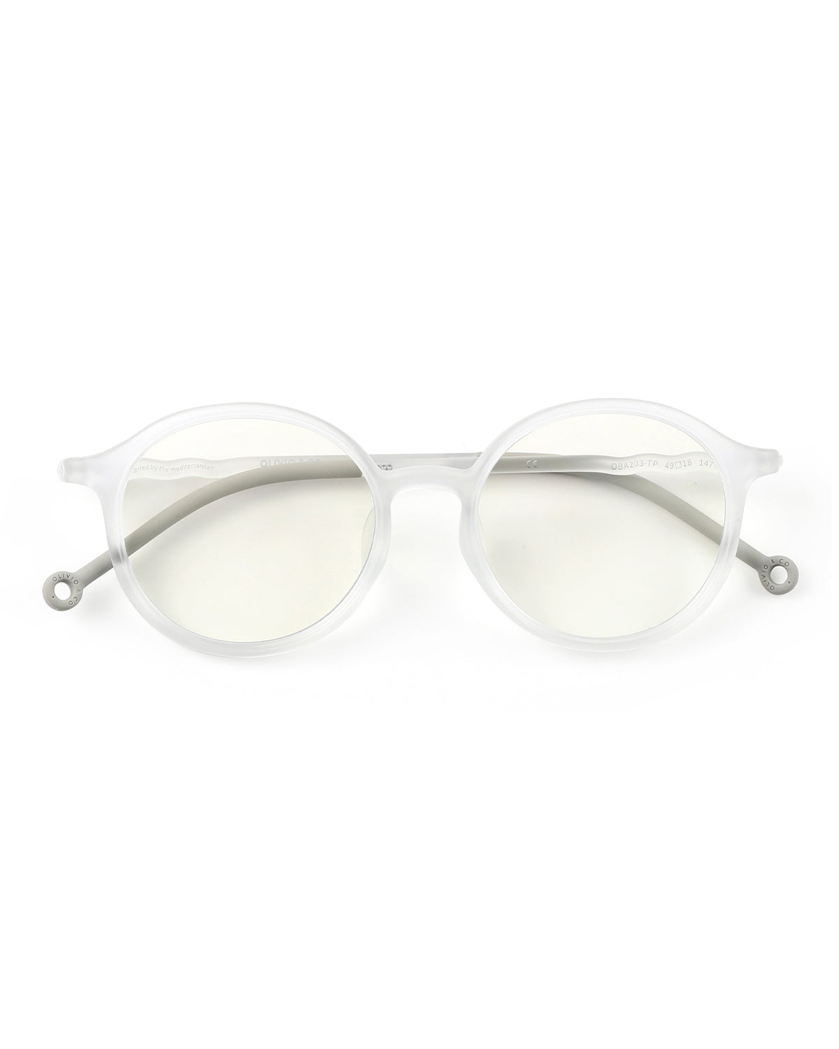 TEEN & ADULT Oval Screen Glasses - Foggy White