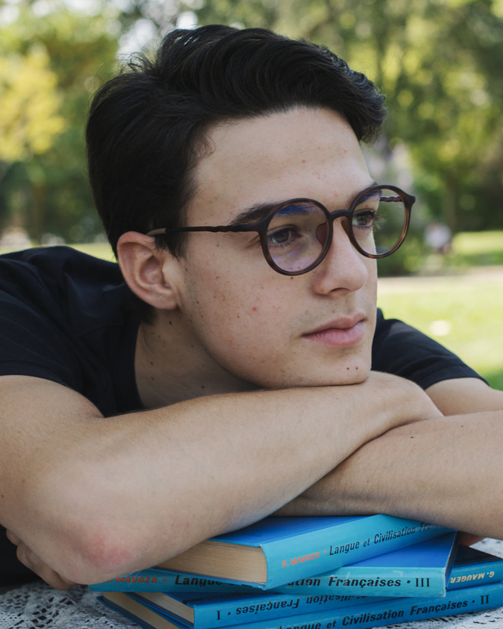 TEEN & ADULT Oval Screen Glasses - Tortoiseshell