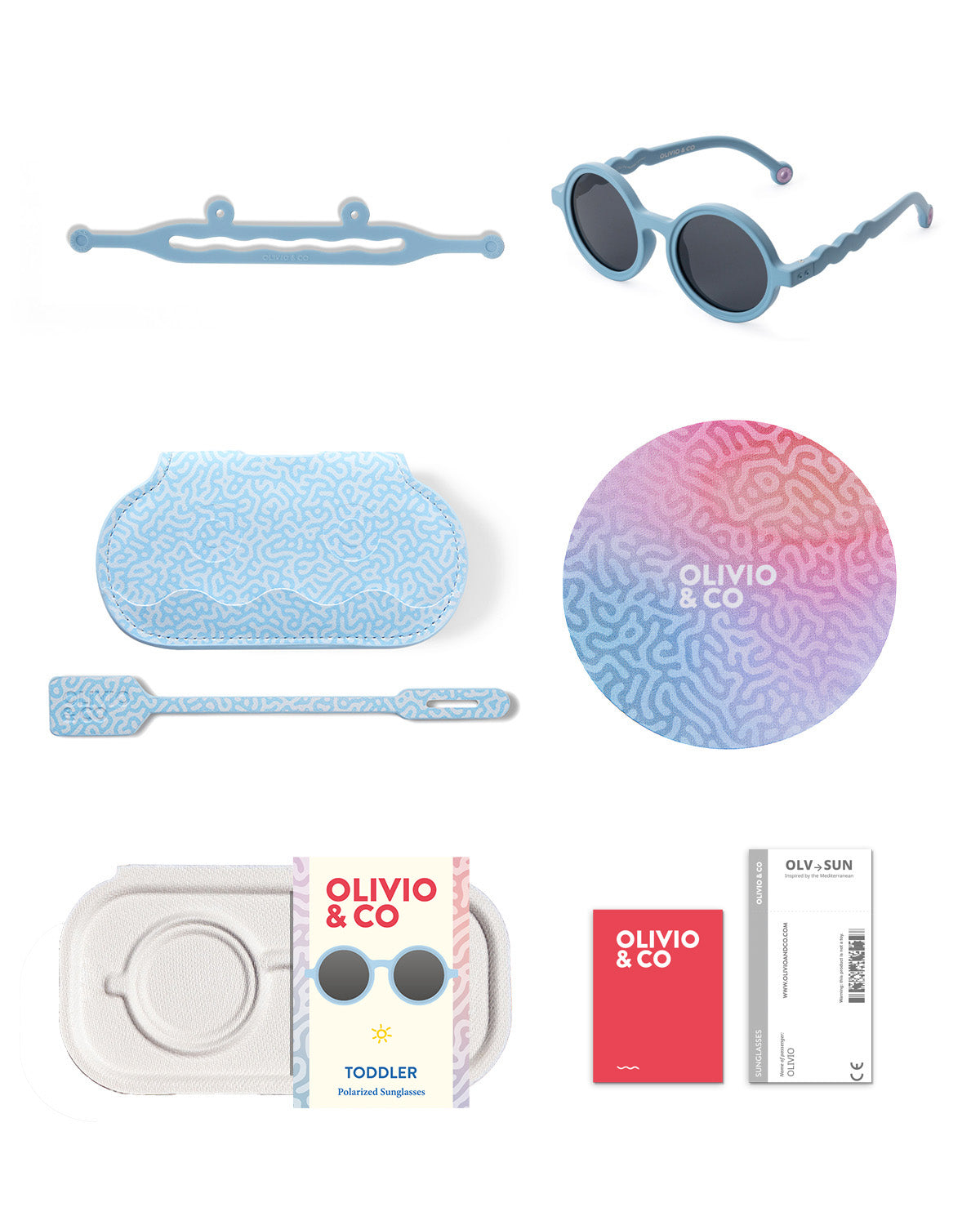 KIDS Round Sunglasses - Reef blue