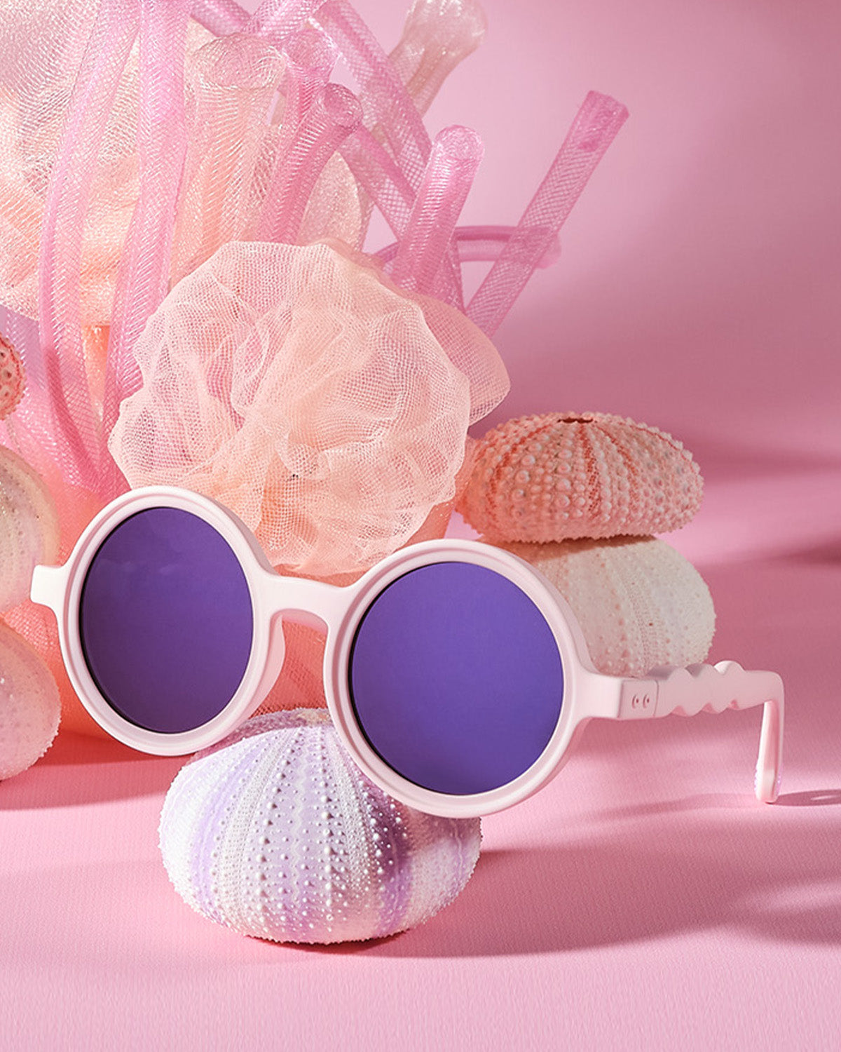 KIDS Round Sunglasses - Coral Blush